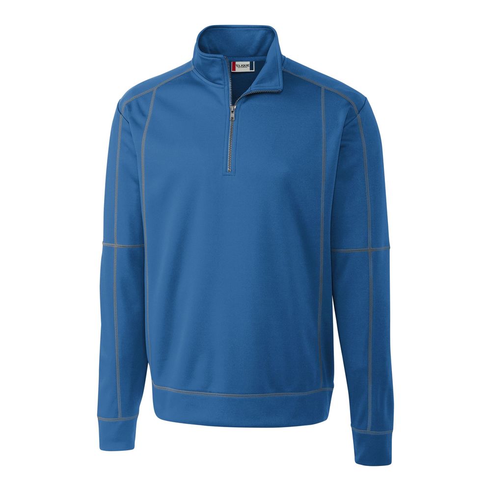 NWT Clique Sea Blue Helsa Performance Mens Half Zip Pullover Sweatshirt